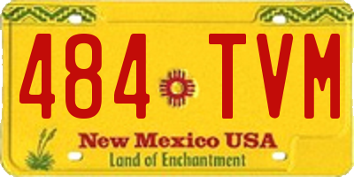 NM license plate 484TVM