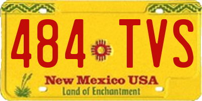NM license plate 484TVS