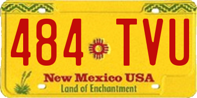 NM license plate 484TVU