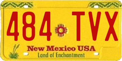 NM license plate 484TVX