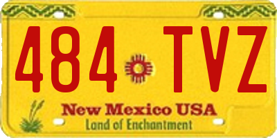 NM license plate 484TVZ