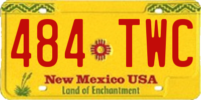 NM license plate 484TWC