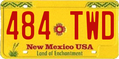 NM license plate 484TWD