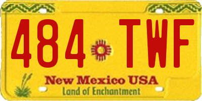 NM license plate 484TWF