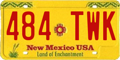 NM license plate 484TWK