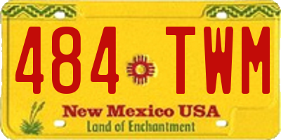 NM license plate 484TWM