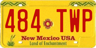 NM license plate 484TWP
