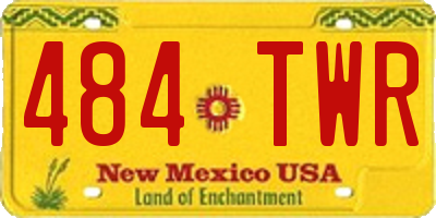 NM license plate 484TWR