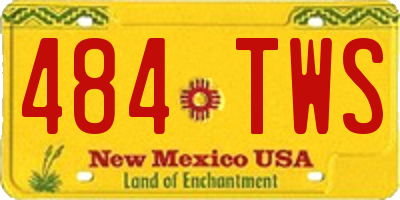 NM license plate 484TWS