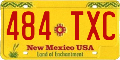 NM license plate 484TXC