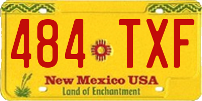 NM license plate 484TXF