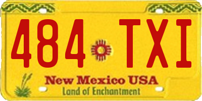 NM license plate 484TXI