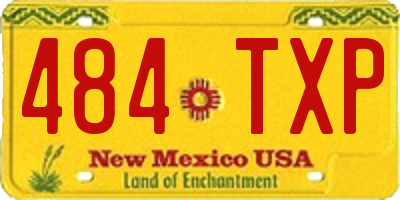 NM license plate 484TXP
