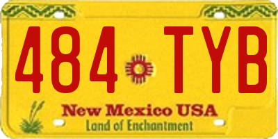 NM license plate 484TYB