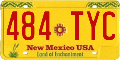 NM license plate 484TYC