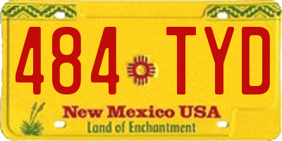 NM license plate 484TYD