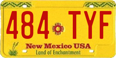 NM license plate 484TYF