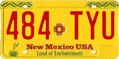 NM license plate 484TYU