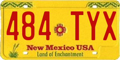 NM license plate 484TYX