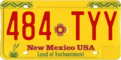 NM license plate 484TYY