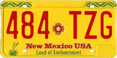 NM license plate 484TZG