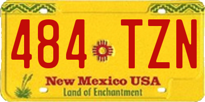 NM license plate 484TZN