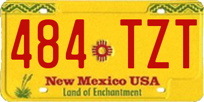 NM license plate 484TZT