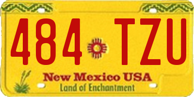 NM license plate 484TZU