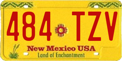NM license plate 484TZV