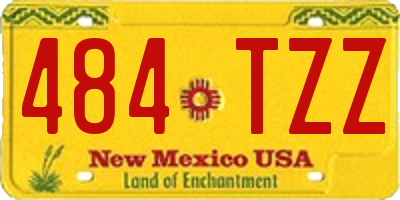 NM license plate 484TZZ