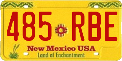 NM license plate 485RBE