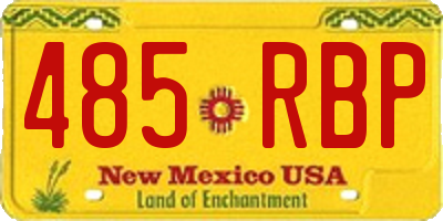 NM license plate 485RBP