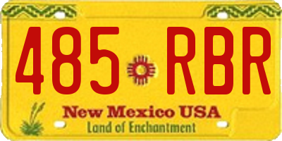 NM license plate 485RBR