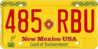 NM license plate 485RBU