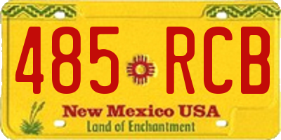 NM license plate 485RCB