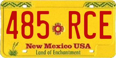 NM license plate 485RCE