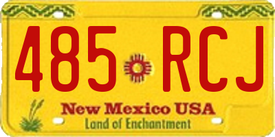 NM license plate 485RCJ