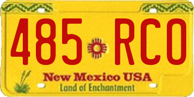 NM license plate 485RCO