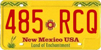 NM license plate 485RCQ