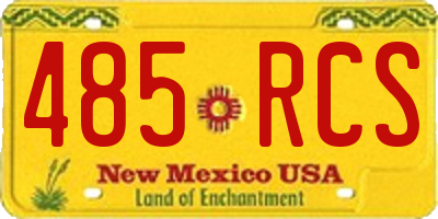NM license plate 485RCS