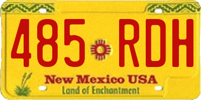NM license plate 485RDH