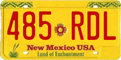 NM license plate 485RDL