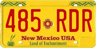 NM license plate 485RDR