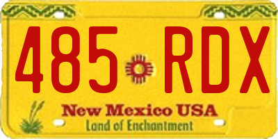 NM license plate 485RDX