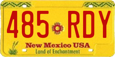 NM license plate 485RDY