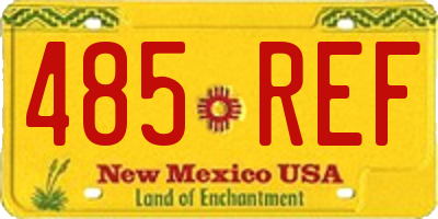 NM license plate 485REF
