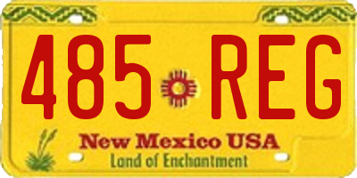 NM license plate 485REG