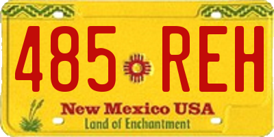 NM license plate 485REH
