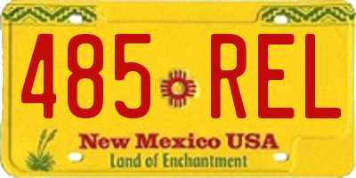 NM license plate 485REL