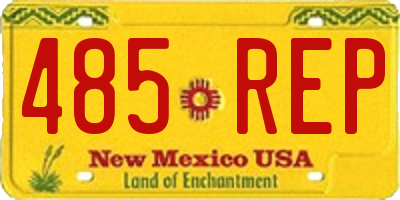 NM license plate 485REP